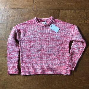 Lucky Pink and White long sleeve Sweater